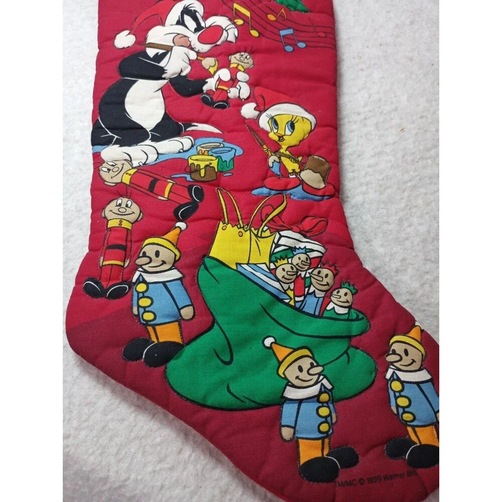 1999 Looney Tunes Christmas Stocking Sylvester Tweety  Warner Bros Vintage